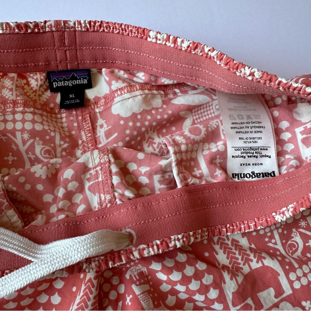 Patagonia Baggies Patterned Shorts Elastic Waist MCQUAIL: PEAK PINK XL - Picture 3 of 8